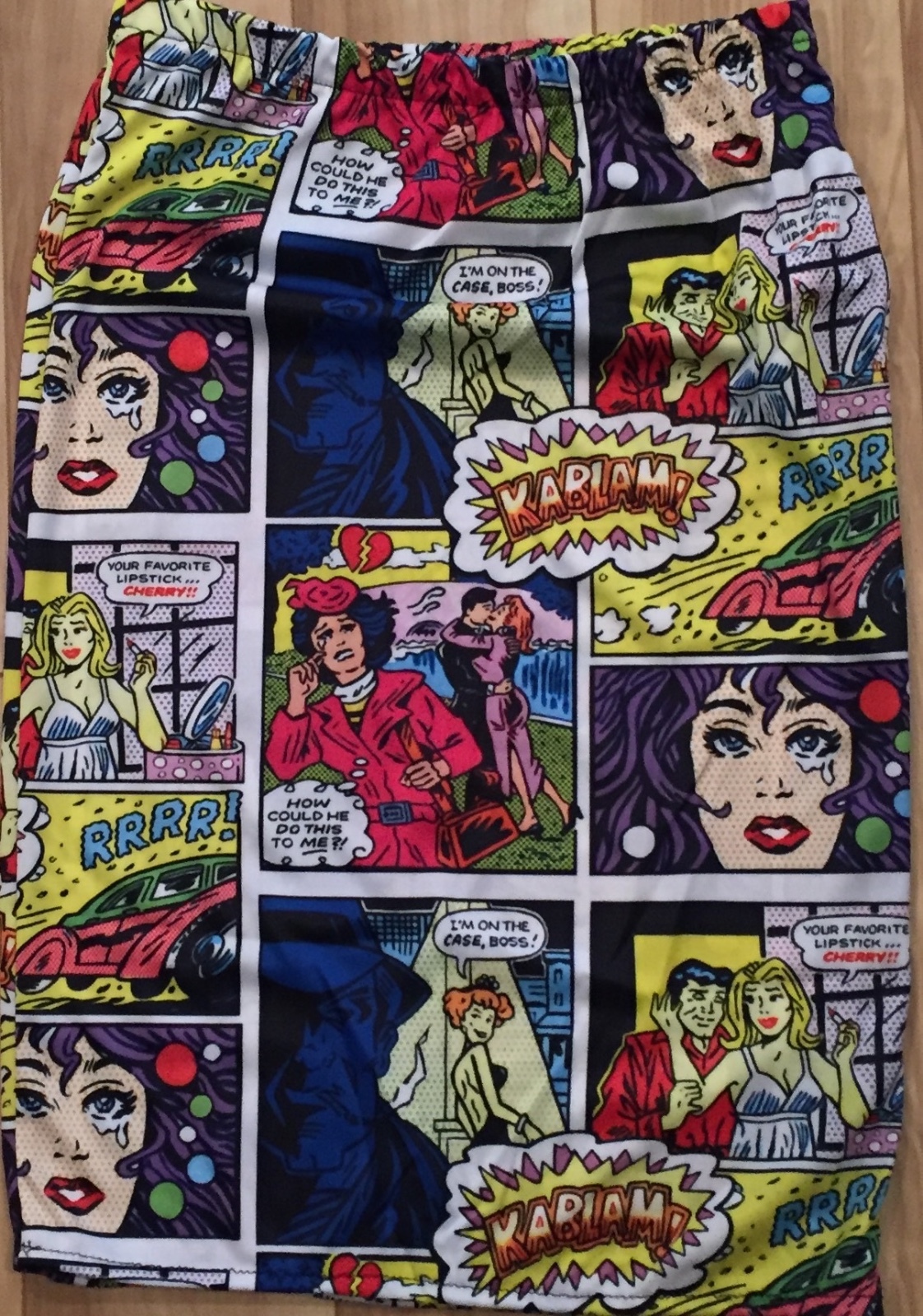 ADULT COMIC STRIP PENCIL SKIRTPOP ARTCOLORFULOSFM TO 30