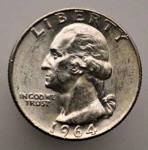 1964-D Washington Quarter Brilliant Uncirculated 90% Silver .1808 Troy oz MX35