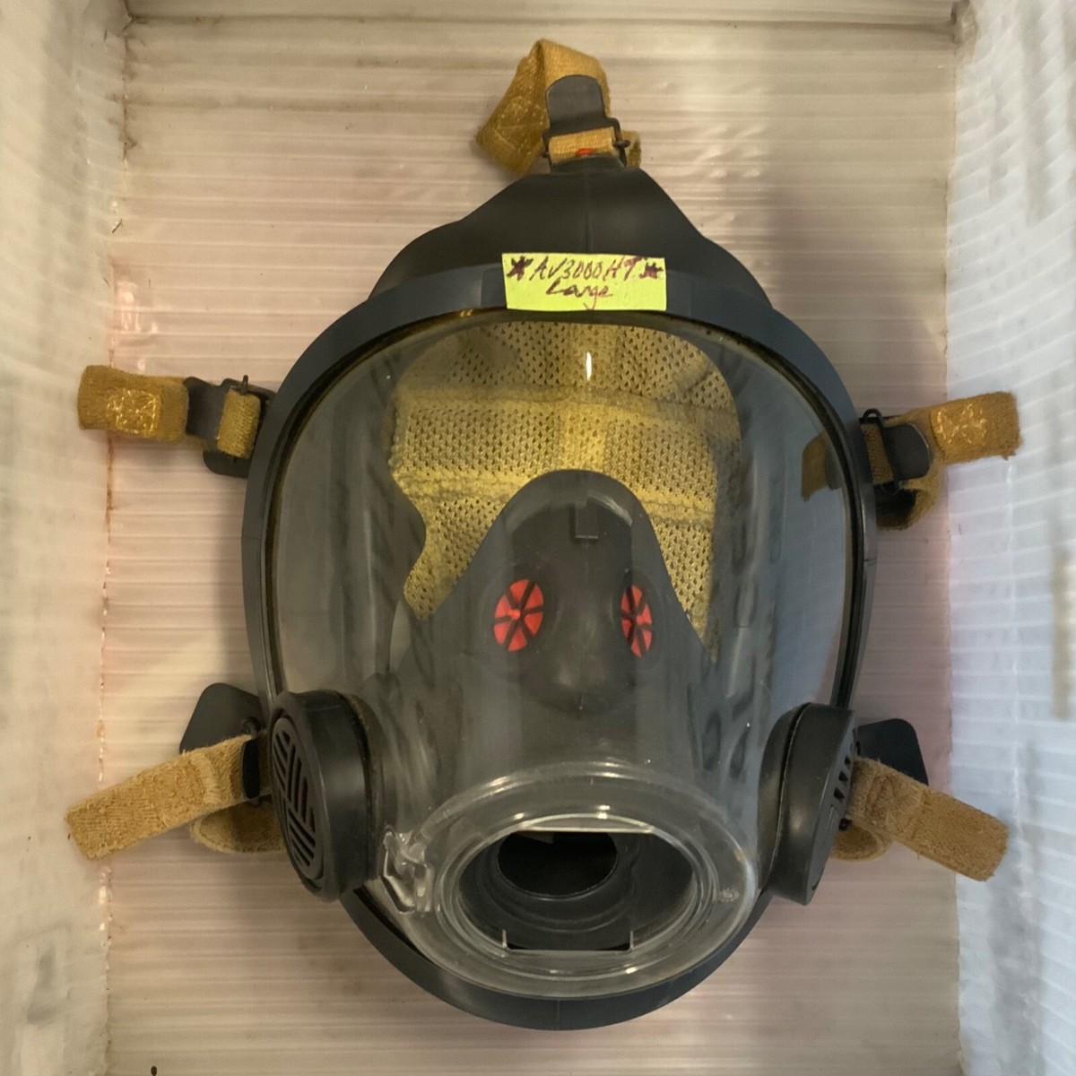 個人装備 Scott 10011308 Safety Masks 3M Scott AV-3000 HT Facepiece with Kevlar Head Harness 5