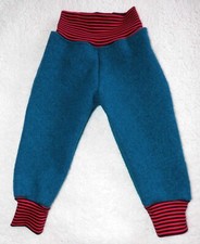 Walkhose ♥ Wollwalk Hose ♥ Herbst - Winter ♥ Petrol - Rot ♥ handmade