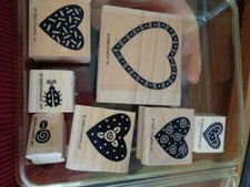 Stampin' Up Love Ya Rubber Stamp Scrapbooking Cards Set of 7
