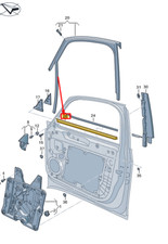 VW ID.3 E11 Dichtung für Fensteröffnung vorne rechts innen 10A837480A Neuware