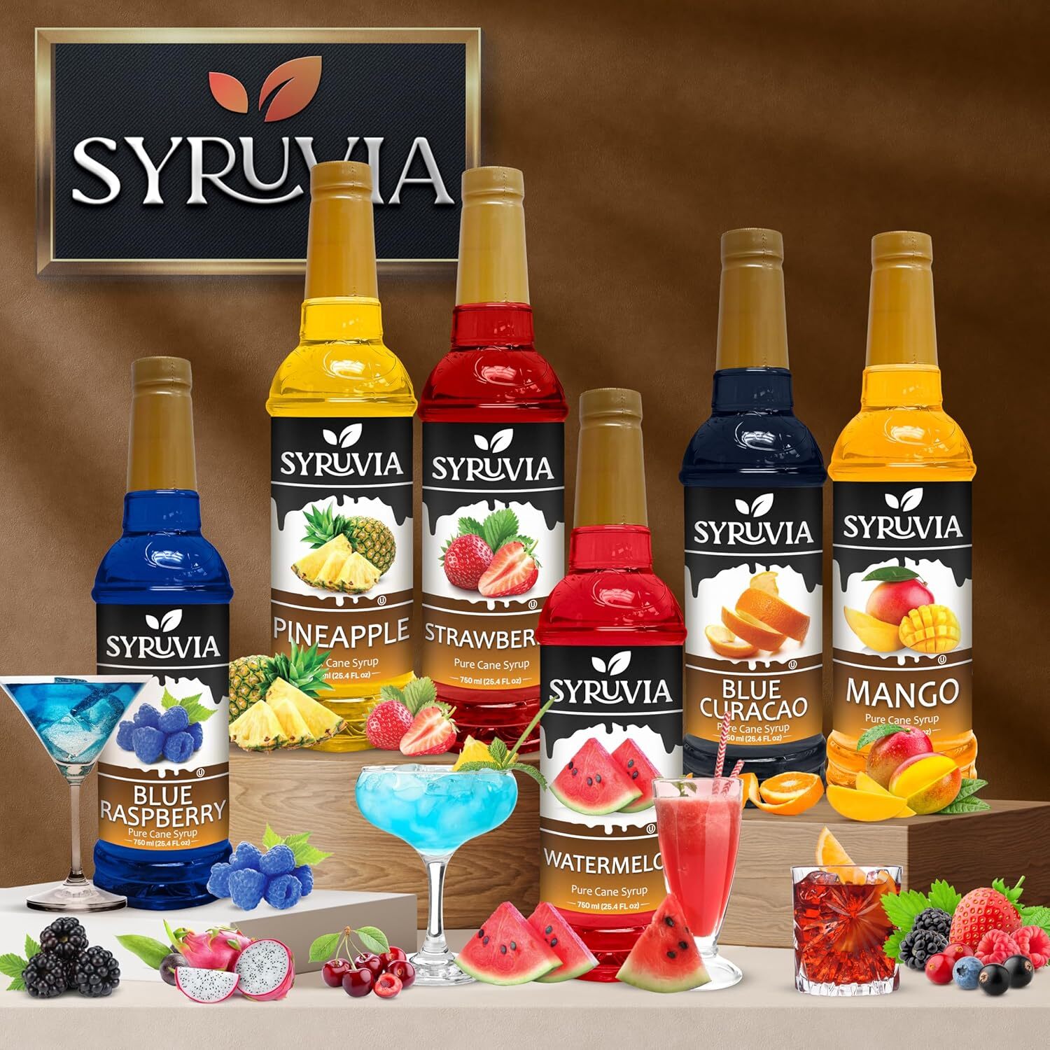 Syruvia  Syrup for Coffee 25.4 Ounces Syrups for Coffee Drinks