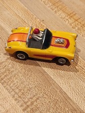 VINTAGE AFX 57 CORVETTE CONVERTABLE YELLOW/RED HTF RARE VERY NICE