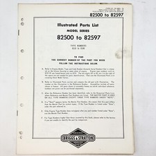 1973 Briggs & Stratton 82500-82597 Illustrated Parts List Vintage