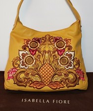 ISABELLA FIORE 3D EMBROIDERED FLORAL ENCHANTED GARDEN HOBO SHOULDER HANDBAG 695