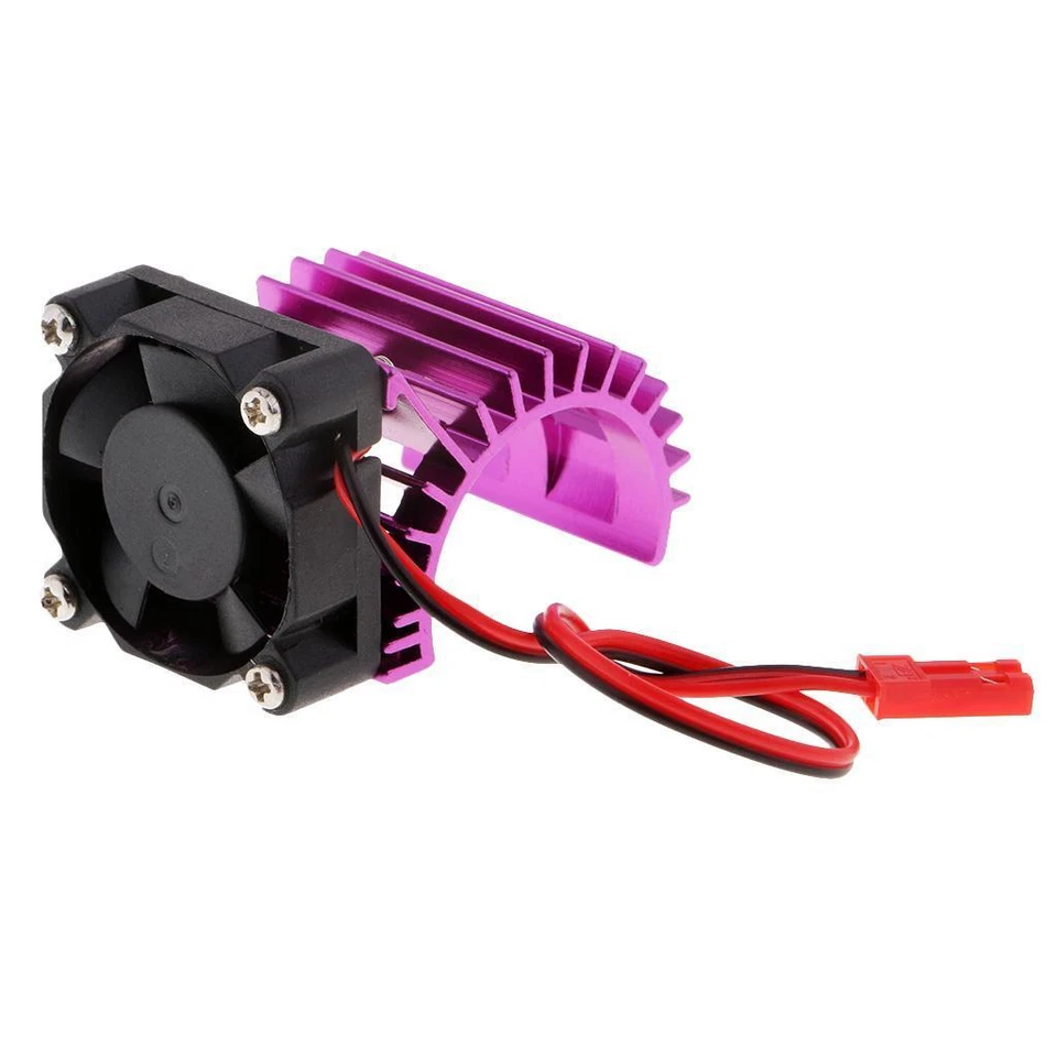 24-28mm Brushless Motor Heat Sink with Cooling Fan for RC Model Car Purple - Image 3 of 4