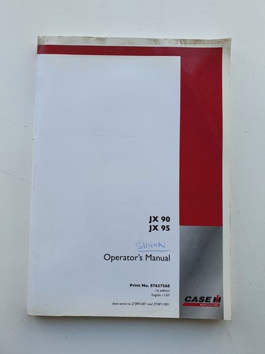 CASE/IH JX90 JX95 TRACTOR OPERATORS MANUAL