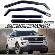 For Ford Explorer 2011-2019 Weather Shield Window Visor Rain Guard In-Channel