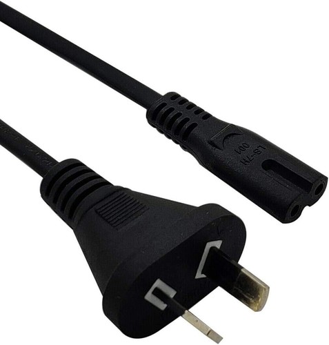 Neuseeland Australian Figur of Eight Fig 8 C7 Stecker Australien Netzkabel 2m - Bild 2 von 3