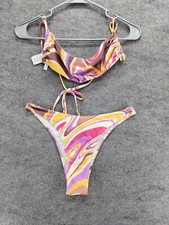 Cupshe x Jojo Fletcher Bikini Set Womens Medium Pink Swimwear