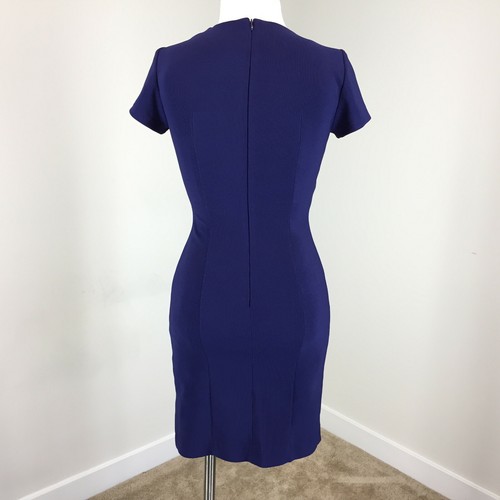 1 by O'2nd XS 0 Bodycon Cut out dress Cocktail Formal Cap Sleeve Blue stretch - Picture 3 of 5