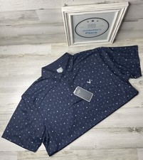 Callaway Men's Opti-Dri Sun Protection Fabric Golf Polo Blue Graphic Size: L 78