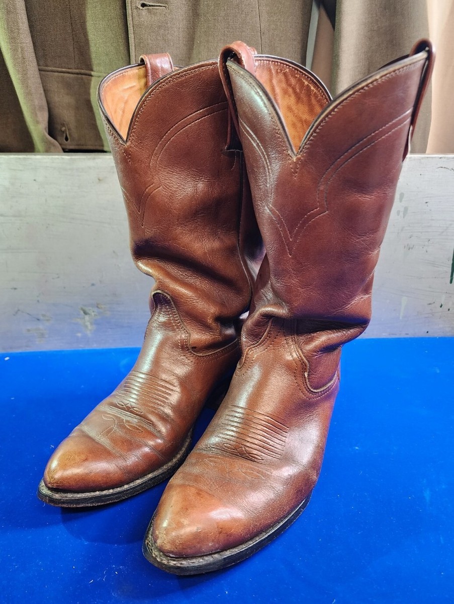 ABILENE Leather men's tan western cowboy boots size 9.5 D | eBay