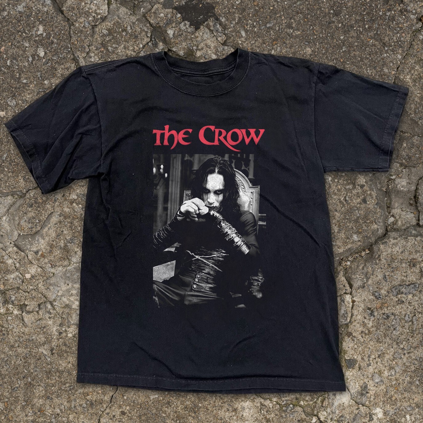 The Crow Movie Black Short Sleeve Cotton Unisex Black T-shirt Size S-5XL
