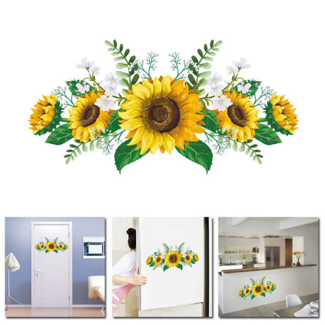 Painted Sunflower Wall Stickers Graphics Livingroom/bedroom Wall