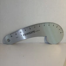 Kearing Designer Vary Form Curve Ruler 12",  aluminum, read in 1/8th inch