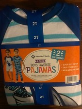 Sharks 4 Piece BOYS Favorite Pajamas 2 Tops 1 Pant and 1 short size 2T