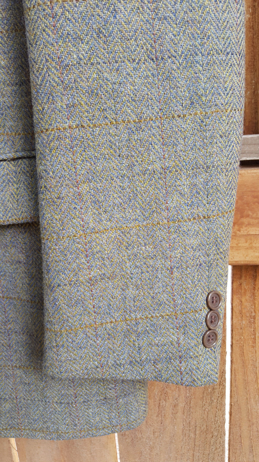 FILA Giacca sportiva vintage Park Row 40 alta lunga grigio verdastro uomo 100% lana