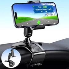 Car Phone Mount Cell Phone Holder For Car 360 Degree Rotation Dashboard Car Clip