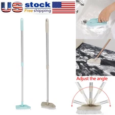 Long Handle Bristle Brush Wall Floor Scrub Bath Shower Tile Kitchen CleanTool