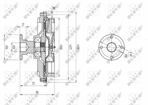 NEW NRF VISCOUS FAN COUPLING OE QUALITY REPLACEMENT 49591 - Bild 2 von 5