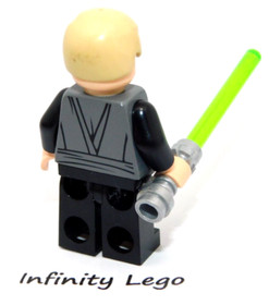 LEGO Luke Skywalker Dark Gray Jedi Robe Minifig Star Wars Episode VI Skiff 9496