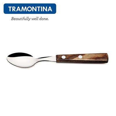 TRAMONTINA   Teelöffel Kaffeelöffel Set Edelstahl Brown Polywood Brasil 21107490
