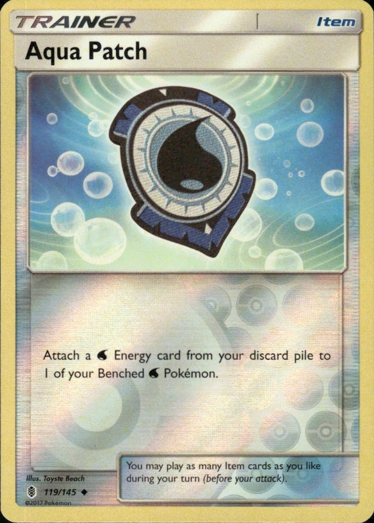 AQUA PATCH 119/145 GUARDIANS RISING UNCOMMON REVERSE HOLO POKEMON