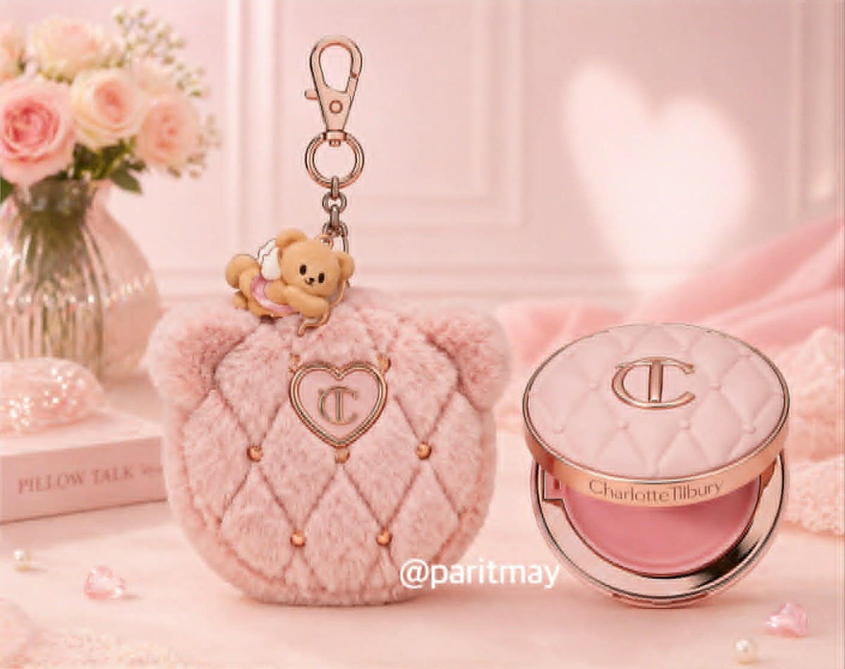 Charlotte Tilbury x Butter Bear Pillow Talk Cushion 1N + Pouch Set 