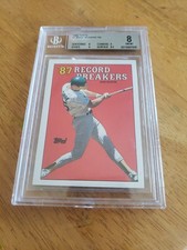 1988 Topps - Record Breakers Mark McGwire #3 RB Oakland Athletics Beckett 8.