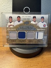 Upper Deck 2009 Ballpark Quad Swatch AL/NL Stars #209 Lincecum Zambrano Zito Hi…