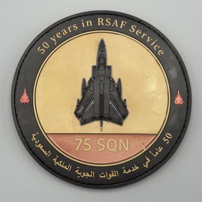 RSAF 75 Squadron Panavia Tornado 50 Years Royal Saudi Air Force PVC Patch