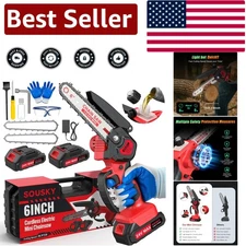 6 Inch Cordless Mini Chainsaw with Auto-Oil - Powerful 700W | Lightweight & Safe