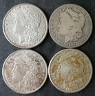 1900, 1901 S, 1921 D, and 1921 S $1 Morgan Silver Dollars