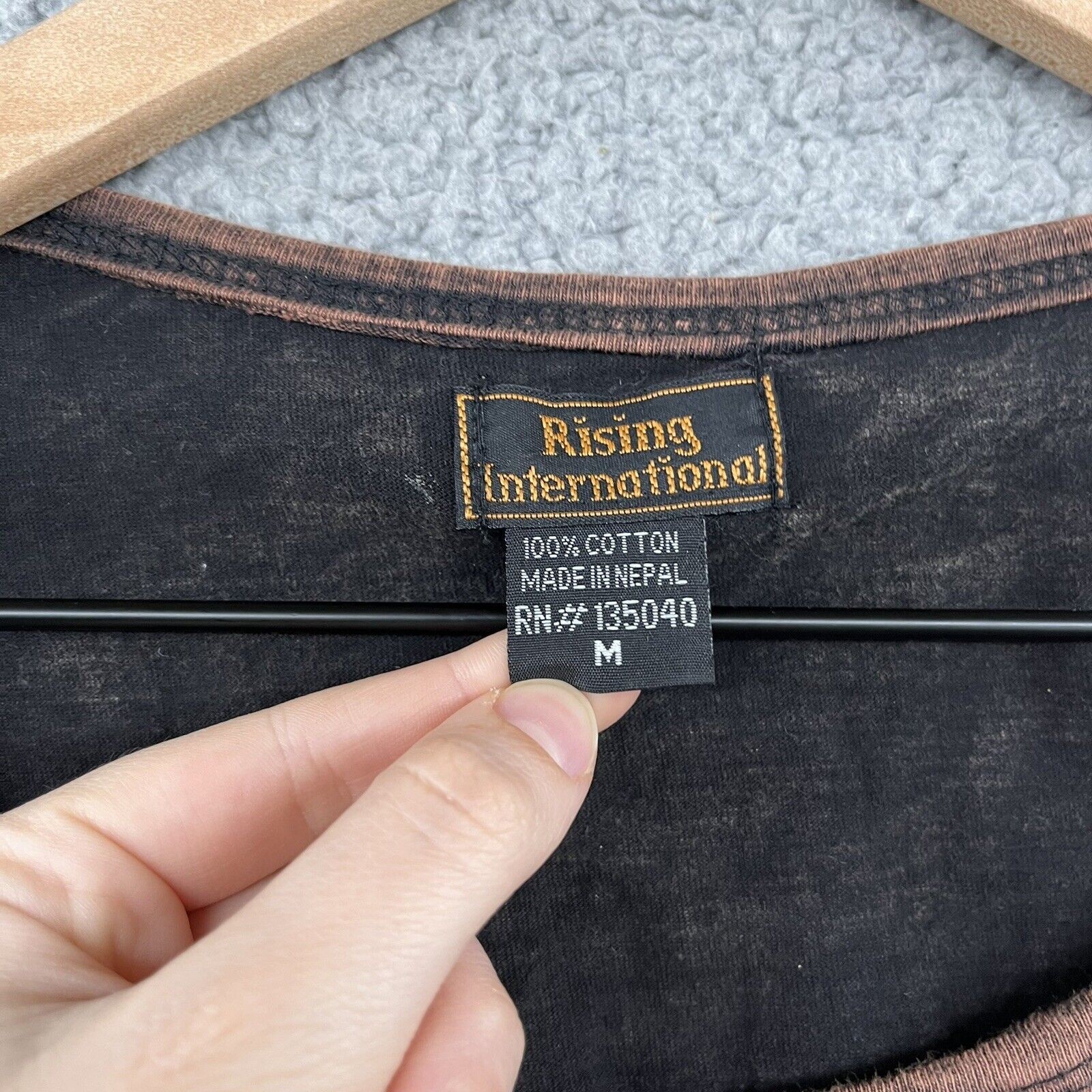 Rising International Top Medium Patchwork Bleache… - image 8