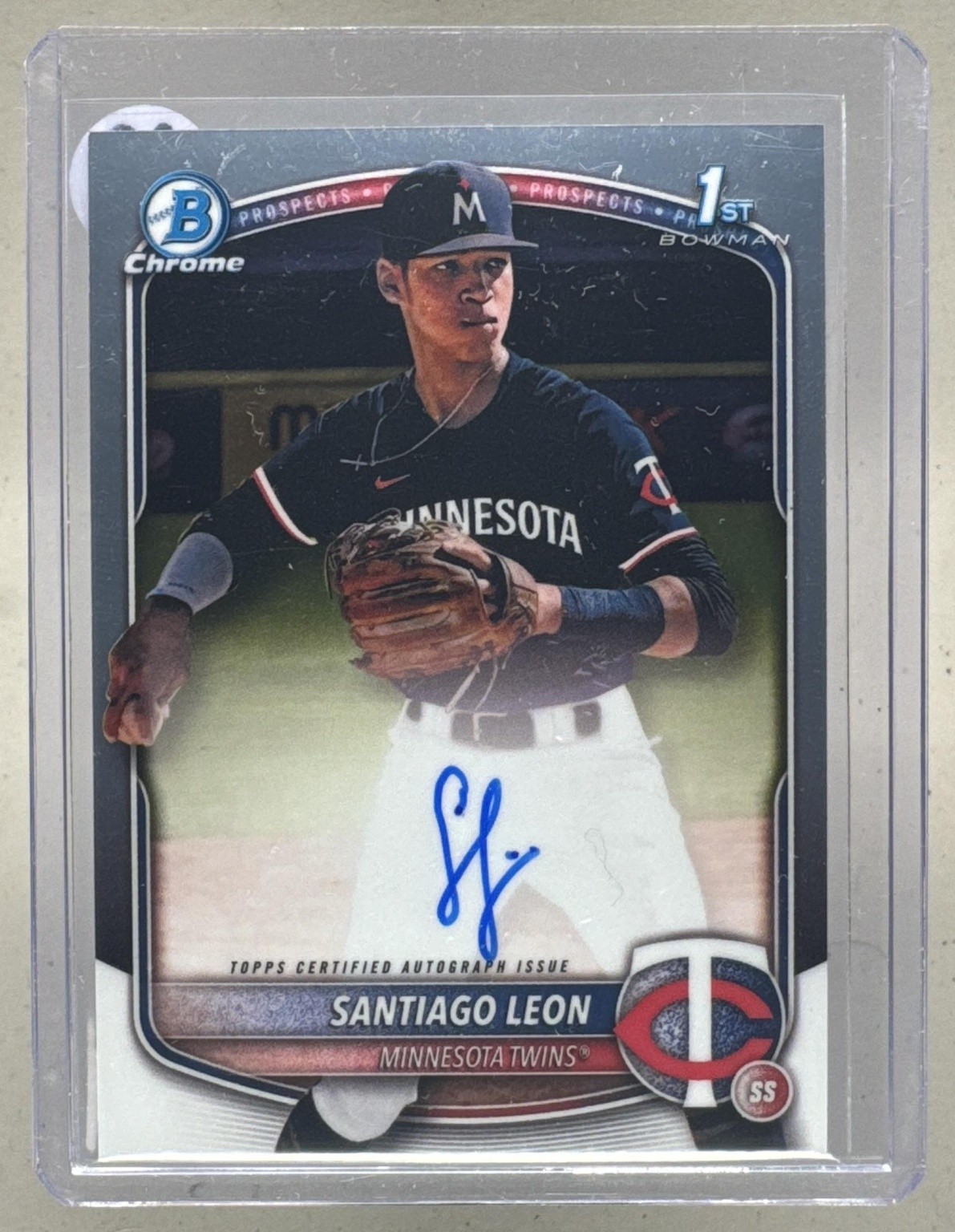 Santiago Leon 2025 Bowman Chrome #CPA-SL Auto 1st Prospect A2