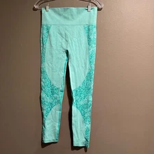 Maxxim Butterfly Athletic Leggings with Stretchy Performance Fabric Size Large