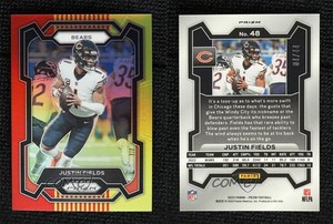 2023 Panini Prizm Red & Yellow Prizm /44 Justin Fields #48