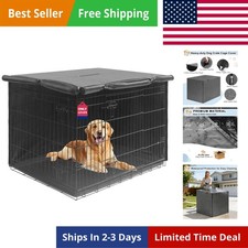 Breathable Dog Crate Cover 48 Inch, Durable Heavy Duty Kennel Cover, Dual Zip...