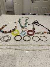 Vintage 60er/70er Jahre Retro Konvolut Modeschmuck Perlenketten Armreifen  