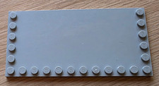 Lego Fliese 6x12 Platte Randnoppen 6178 alt hellgrau Zubehör 4483 4559 10030