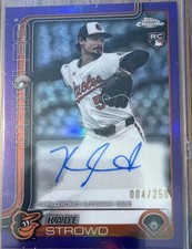 Topps Chrome 2025 Purple Refractor Autograph /250 Kade Strowd Orioles