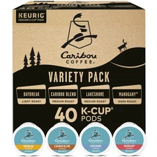Caribou Coffee Keurig Single Serve K-Cup Pods Variety Pack, 40 Count