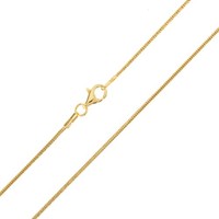 Cavill Damen Schlangenkette 925 Sterling Silber 18 Karat Gold 45Cm