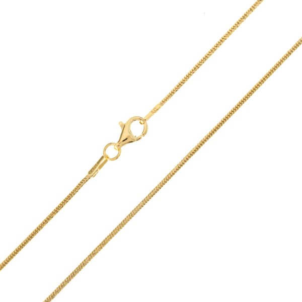 Cavill Damen Schlangenkette 925 Sterling Silber 18 Karat Gold 45Cm-image