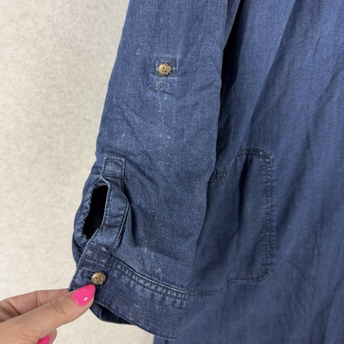 J Jill Kleid Damen Large Blau Denim Leicht Freizeit Büro Party Preppy - Bild 3 von 11