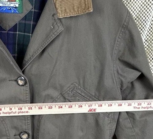 Vintage Chore Jacket Flannel Lined Corduroy Collar Lightweight Women’s 40 - Picture 6 of 7