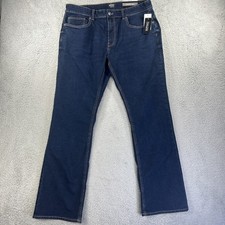 Buffalo David Bitton Jeans Mens 36x32 Dark Blue Denim Pants Slim Boot King NEW