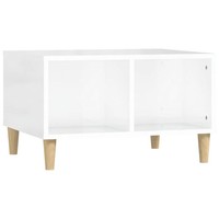 Couchtisch Hochglanz-Weiß 60X50X36,5 Cm Holzwerkstoff